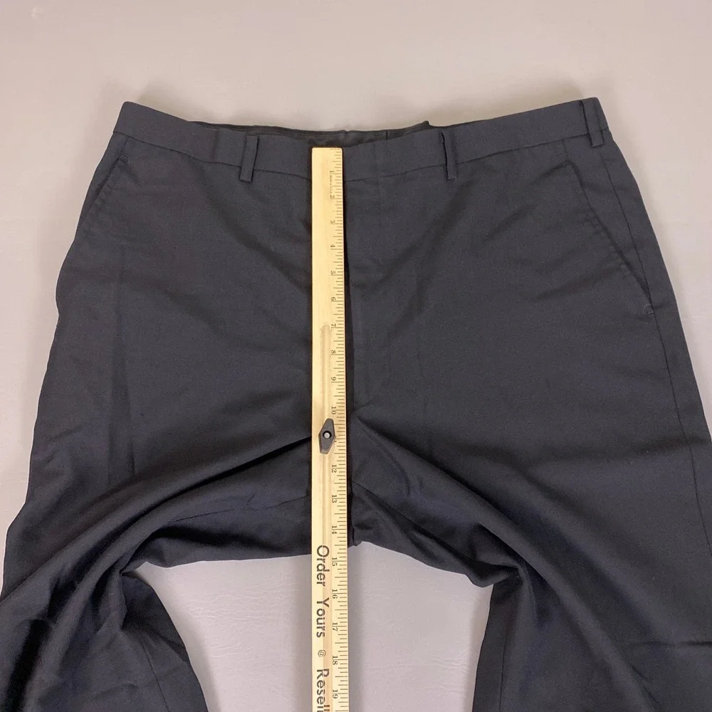 Murphy & Hartelius‎ Wool Dress Pants Men's Size 40x32 Black Flat Front EUC